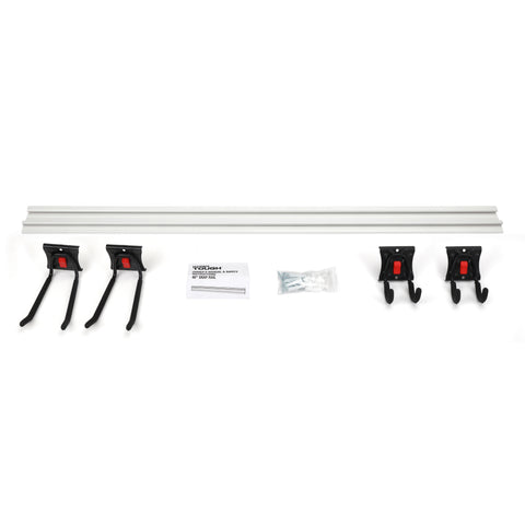 Image of Quick Release 5-piece Snap Rail Kit Garage Organizer System