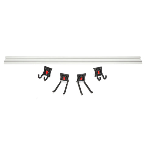 Image of Quick Release 5-piece Snap Rail Kit Garage Organizer System