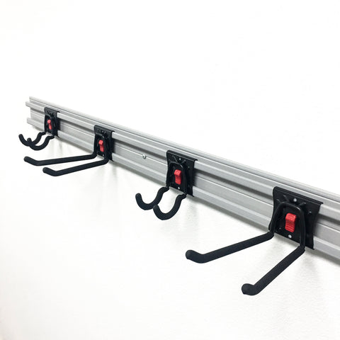 Image of Quick Release 5-piece Snap Rail Kit Garage Organizer System