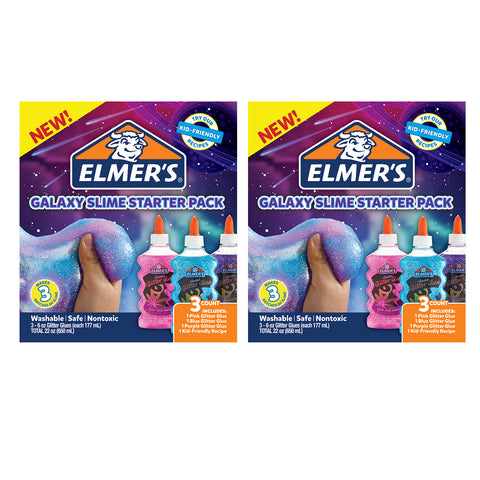 Image of Slime Starter Kit with Purple, Pink & Blue Glitter Glue, 6 Ounces Each, 6 Count