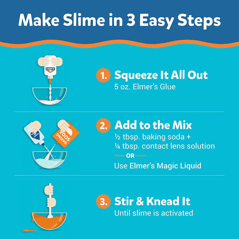 Image of Slime Starter Kit with Purple, Pink & Blue Glitter Glue, 6 Ounces Each, 6 Count