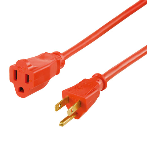 Image of 3 Prong Orange Single Outlet Outdoor Extension Cord