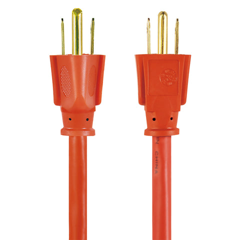 Image of 3 Prong Orange Single Outlet Outdoor Extension Cord